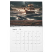Graceful Dolphins on Rustic Wood 2025 Kalender (Feb 2026)