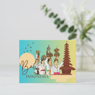 Graceful Essence: Balinese Vrouw Briefkaart