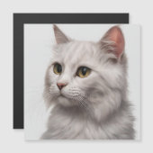 Graceful Feline: een witte kat art print (Voorkant / Achterkant)