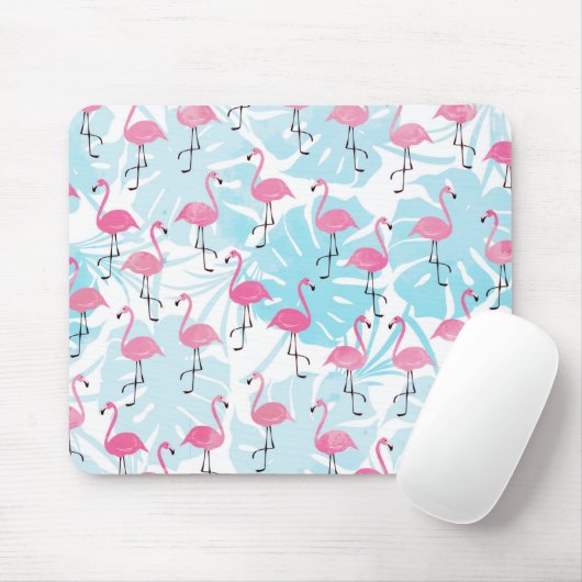 Graceful flamingos and monstera leaves muismat (Met muis)