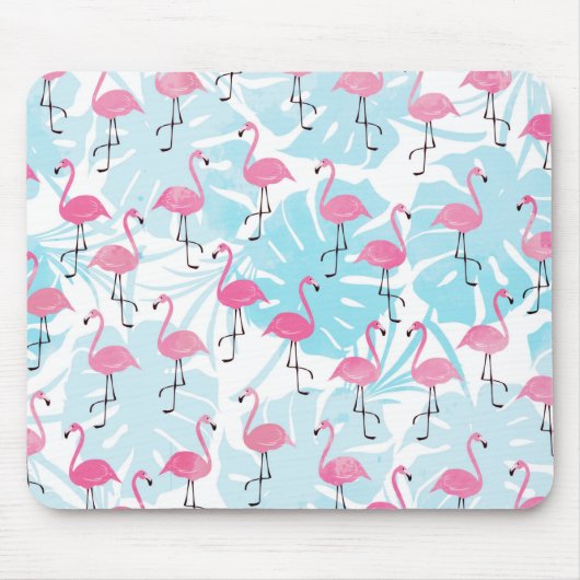 Graceful flamingos and monstera leaves muismat (Voorkant)