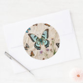 "Graceful Flight" Ronde Sticker (Envelop)