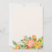 Graceful Floral Invitation Kaart (Achterkant)