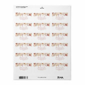 Graceful Floral Wedding RSVP-adreslabel Etiket (Full Sheet)