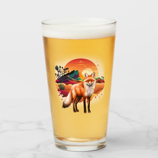 Graceful Fox Mok Glas (Voorkant gevuld)