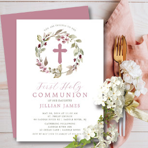 Graceful Gathering Eerste Communie Uitnodiging
