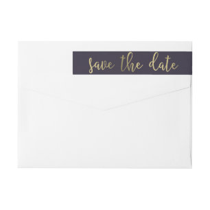 Graceful gloed EDITABLE KLOR Save the Date Label