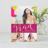 Graceful Glow EDITABLE COULEUR Carte photo de grad (Debout devant)