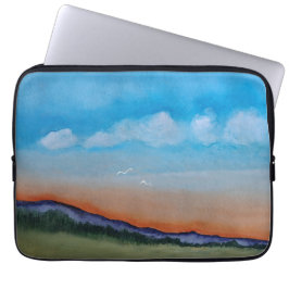 Graceful Glowing Sunset Hills Laptop Sleeve