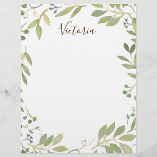 Graceful Greenery Letterhead Briefhoofd