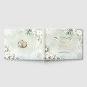 Graceful groen bruiloft gastenboek (Volledig)