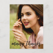 Graceful hand Lettered Afstuderen Dank u Briefkaart (Voorkant)