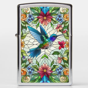 Graceful Hummingbird met Glas in lood Effect