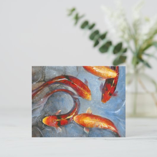 Graceful Koi I Briefkaart (Staand voorkant)