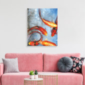 Graceful Koi I Canvas Afdruk (Insitu (Woonkamer))