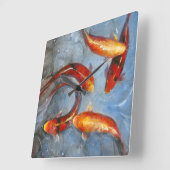 Graceful Koi I Vierkante Klok (Hoek)