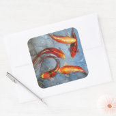 Graceful Koi I Vierkante Sticker (Envelop)
