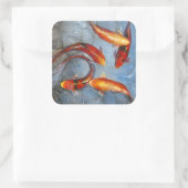 Graceful Koi I Vierkante Sticker (Tas)