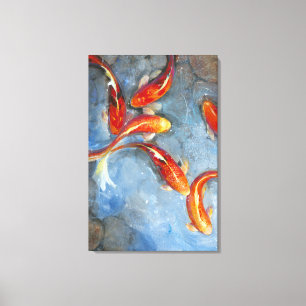 Graceful Koi II Canvas Afdruk
