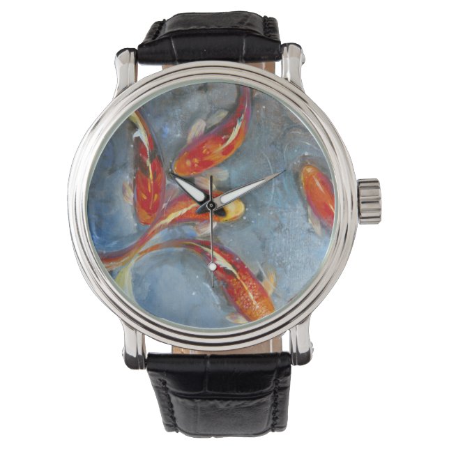 Graceful Koi II Horloge (Voorkant)