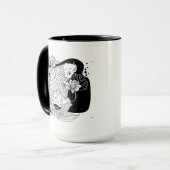Graceful Koi & Lotus Mug – Zen Minimalist Art (Devant gauche)