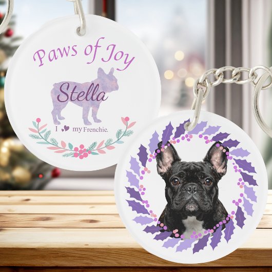 Graceful Lavender French Bulldog | Personalized Sleutelhanger