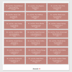 Graceful minimalistische bruiloft gast adres label