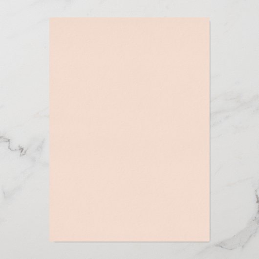 Graceful Modern Script Weddenschap Blush Roos Gold Folie Uitnodiging (Achterkant)