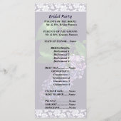 Graceful Paarse Lilacs Wedding Programme Programma (Achterkant)