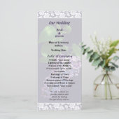 Graceful Paarse Lilacs Wedding Programme Programma (Staand voorkant)