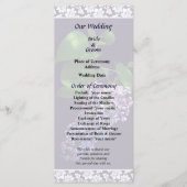 Graceful Paarse Lilacs Wedding Programme Programma (Voorkant)
