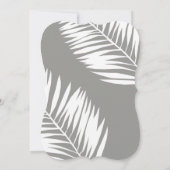 Graceful Palms Wedding Invitation Kaart (Achterkant)