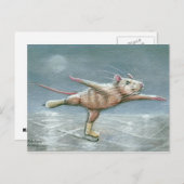 Graceful Rat Skating Briefkaart (Voorkant / Achterkant)