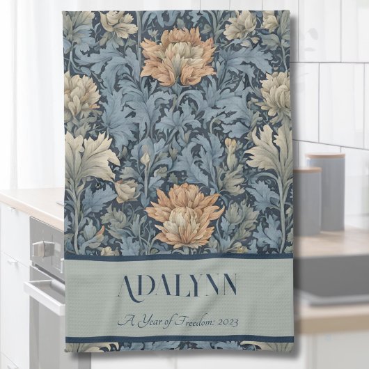 Graceful Retro Bloemen Retirement Gifts voor Mam Theedoek