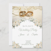 Graceful Romance Wedding Invitation (Devant)