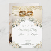 Graceful Romance Wedding Invitation (Devant / Derrière)