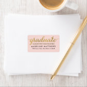 Graceful Script EDITABLE COLOR Afstuderen Label (Insitu)