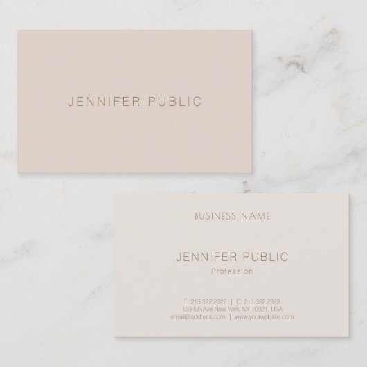 Graceful Simple Plain Professional Modern Luxe Visitekaartje (Voorkant / Achterkant)