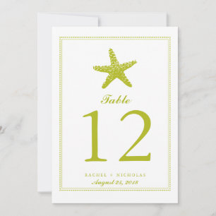 Graceful Starfish Tabelnummer Kaart
