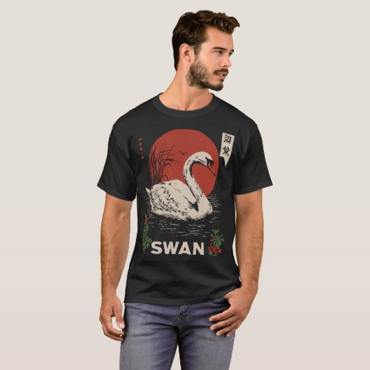 Graceful Swan Lake Serenity  ontwerp T-shirt (Voorkant volledig)