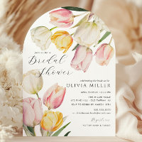 Graceful Tulips Invitation de la douche nuptiale