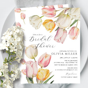 Graceful Tulips Invitation de la douche nuptiale