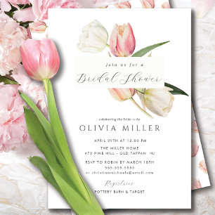 Graceful Tulips Invitation de la douche nuptiale