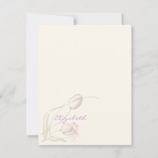 Graceful Tulips Personal Stationery Notitiekaartje