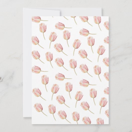 Graceful Tulpen Doop Kaart (Achterkant)
