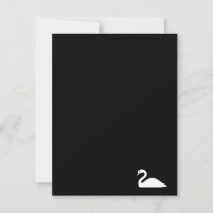 Graceful  White Swan Invitation Invite Party Kaart