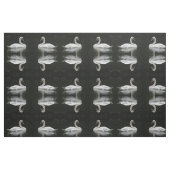 Graceful White Swan Patterned tissu animal (Fat Quarter)