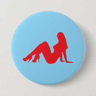 Graceful Woman Buttonnen – Elegante Silhouette Pat Ronde Button 7,6 Cm