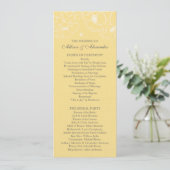 Graceful Yellow Poppy Floral Wedding Programme (Debout devant)