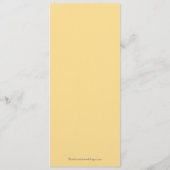 Graceful Yellow Poppy Floral Wedding Programme (Dos)